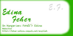 edina feher business card